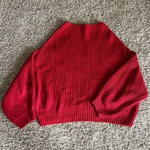 Red Chunky Knit Sweater